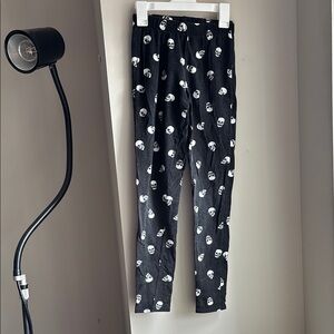 Hot Topic Black Stretchy Polka Dot Leggings